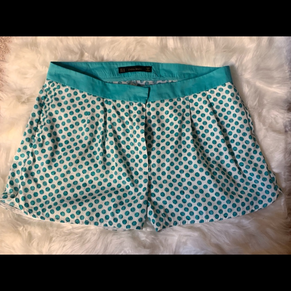 Zara - Teal and white shorts - size medium